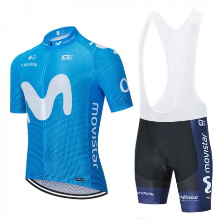 Completo Maglia + Pantaloncino con bretelle 2020 Movistar Team N001